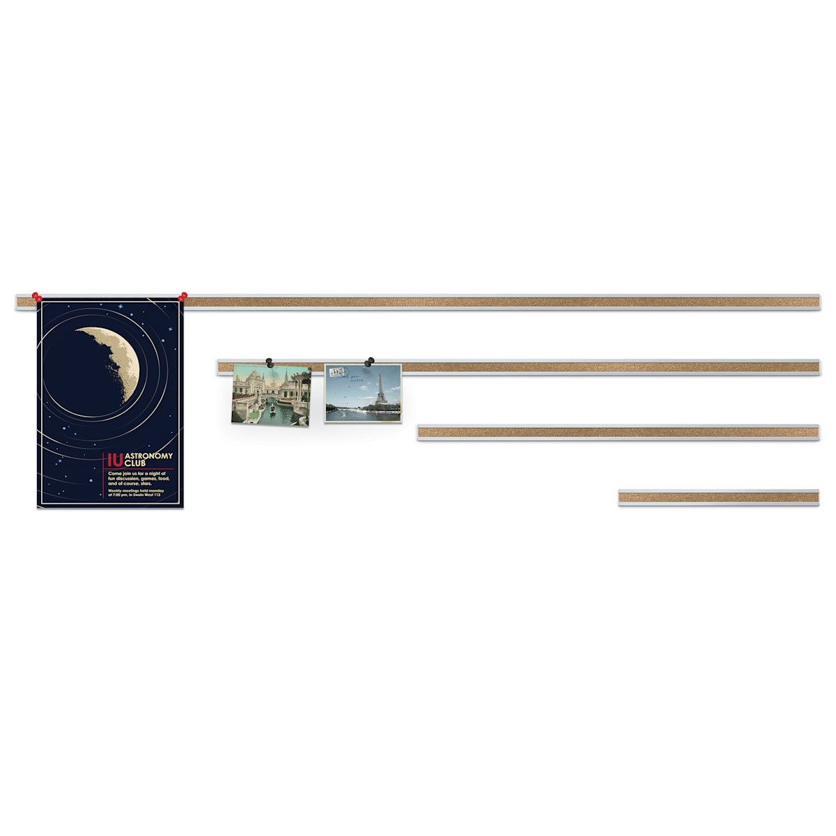 Mooreco Bulletin Bars - 12 per case - 1"H x 24"W (Mooreco 558-2) - SchoolOutlet