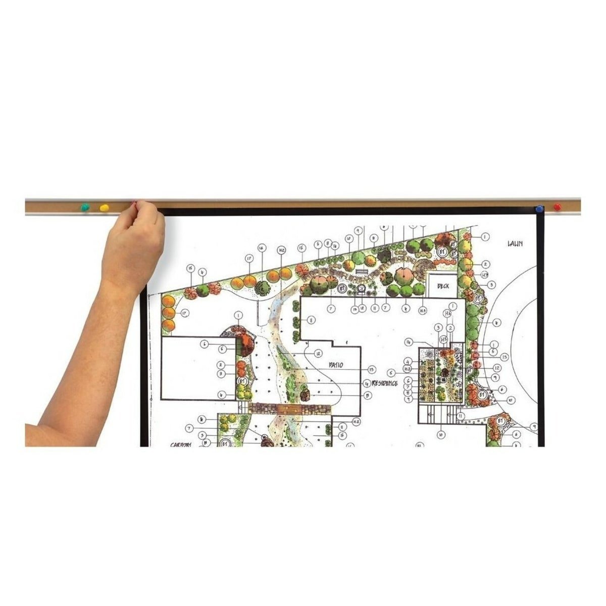 Mooreco Bulletin Bars - 12 per case - 1"H x 36"W (Mooreco 558-3) - SchoolOutlet