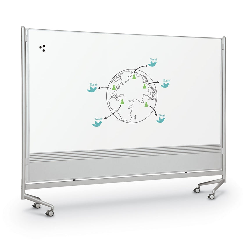 Mooreco Mobile Room Divider & Display Panel Dura-Rite - Both Sides - 6'H x 8'W (Mooreco 661AH-HH) - SchoolOutlet