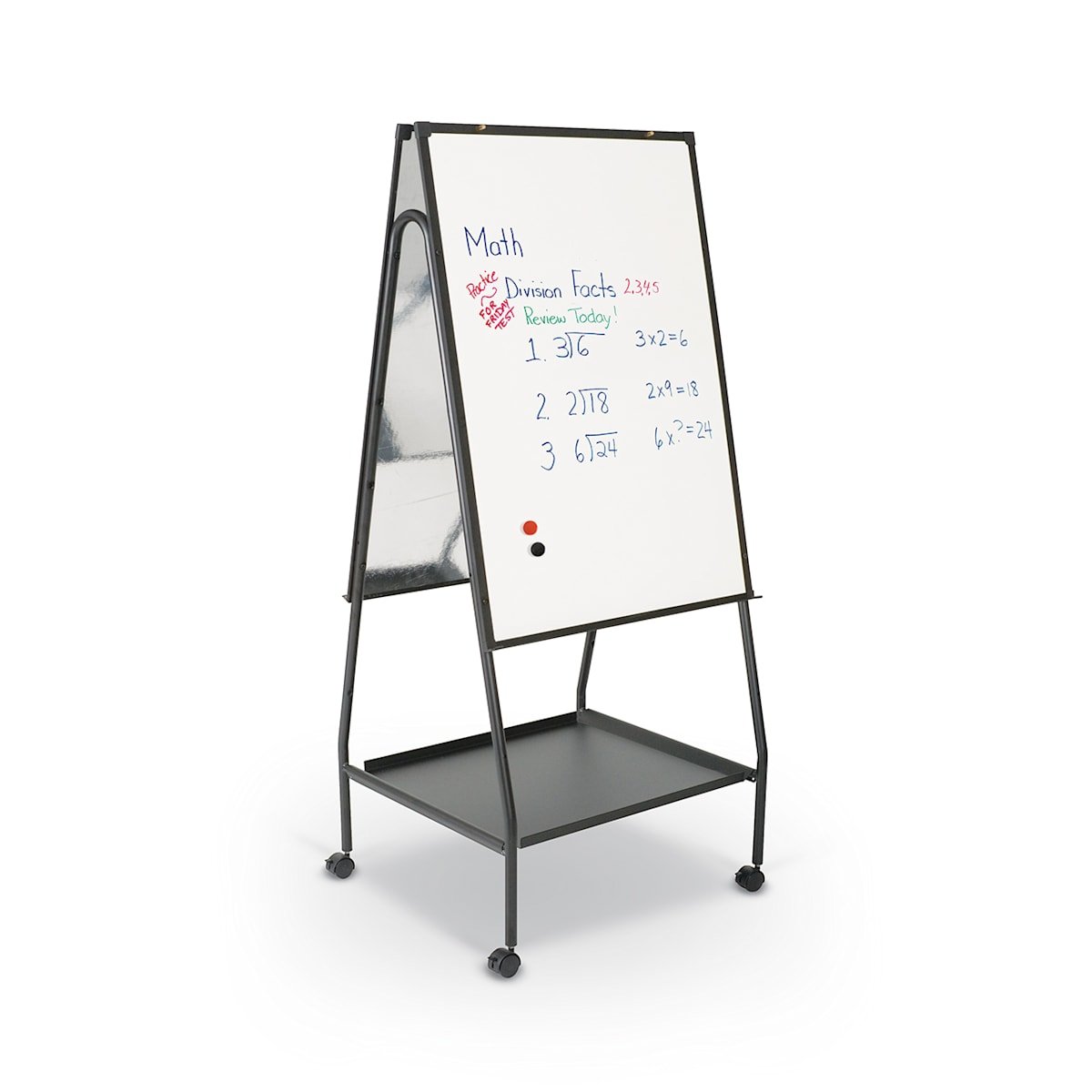 Mooreco Wheasel Presentation Easel w/ Porcelain-on-Steel Markerboard (Mooreco 770) - SchoolOutlet