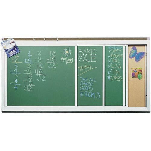 Mooreco Horizontal Sliding Board 2 track/2 panel - 8' W x 4' H (Mooreco 822HH) - SchoolOutlet