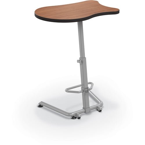 Mooreco Up-Rite Student Desk (Platinum) Fender Top, Adjustable Height, Platinum Frame (Mooreco 90533-F) - SchoolOutlet