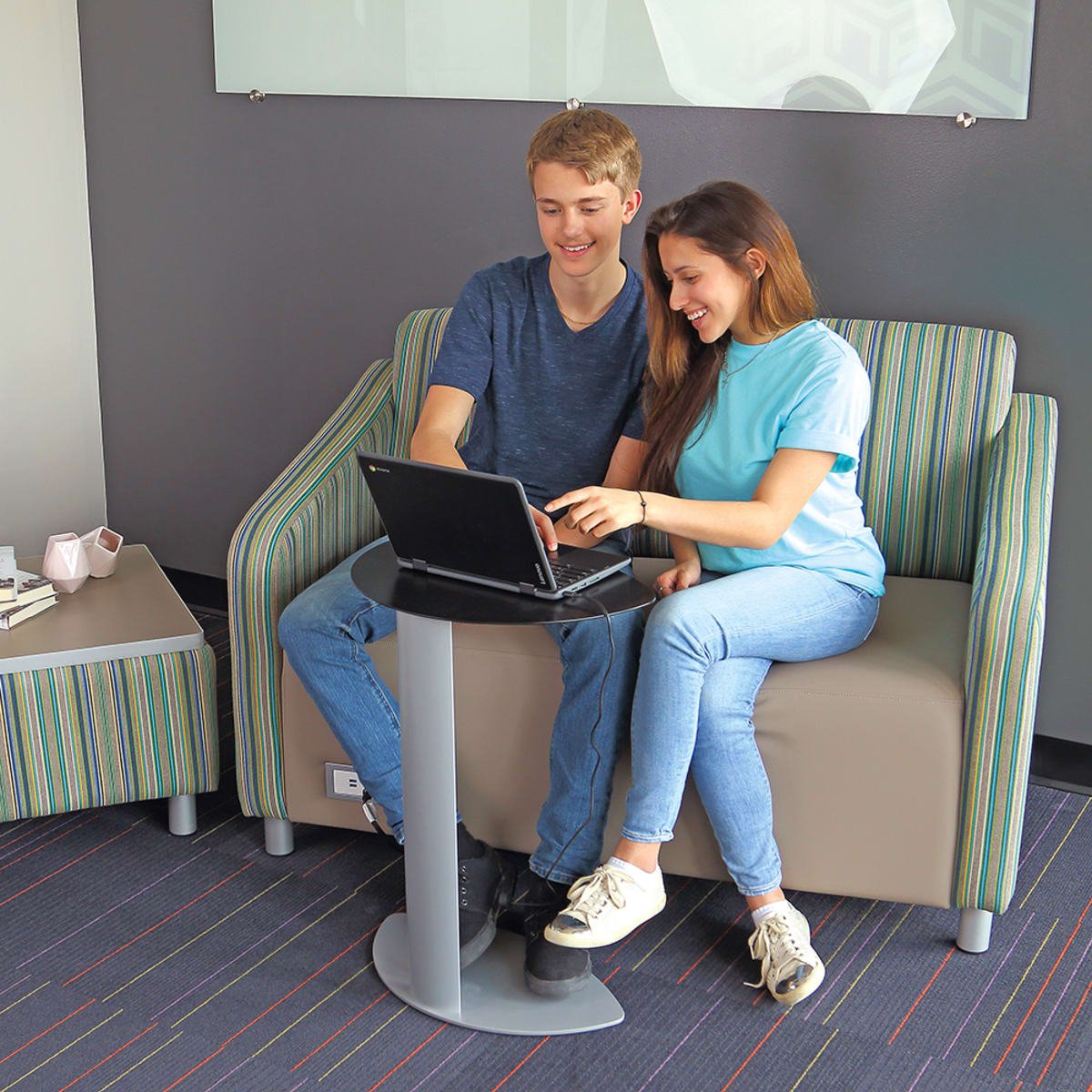 Mooreco Tablet Side Table - 19.5"W x 13.9"D (Mooreco 91124) - SchoolOutlet