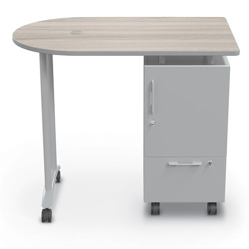 Mooreco Mobile Teacher Workstation II - Platinum Base 40"H X 47.6"W X 30"D (Mooreco 91289) - SchoolOutlet