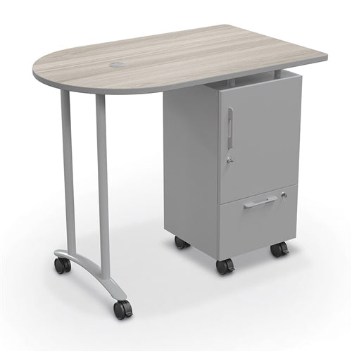 Mooreco Mobile Teacher Workstation II - Platinum Base 40"H X 47.6"W X 30"D (Mooreco 91289) - SchoolOutlet