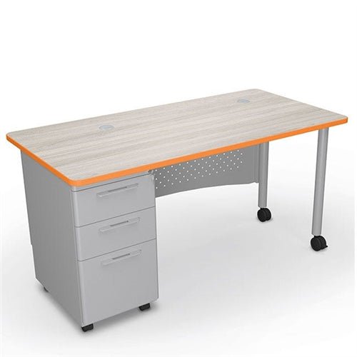 Mooreco 91774 Avid Modular Single Pedestal Desk 60"x 30"x 30" (Mooreco 91774) - SchoolOutlet