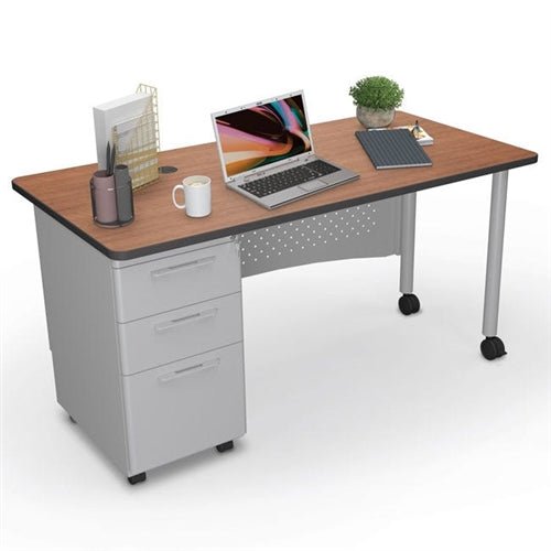 Mooreco 91774 Avid Modular Single Pedestal Desk 60"x 30"x 30" (Mooreco 91774) - SchoolOutlet