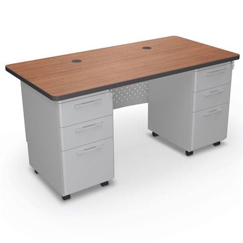 Mooreco 91779 Avid Modular Double Pedestal Desk 60"x24"x30" (Mooreco 91779) - SchoolOutlet