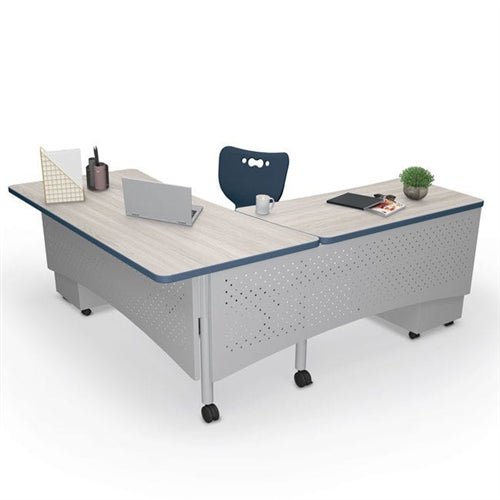 Mooreco 91782 Avid Modular L-Shaped Desk System - Return Desk 29.8"H x 60"W x 36.3"D - Left (Mooreco 91782) - SchoolOutlet