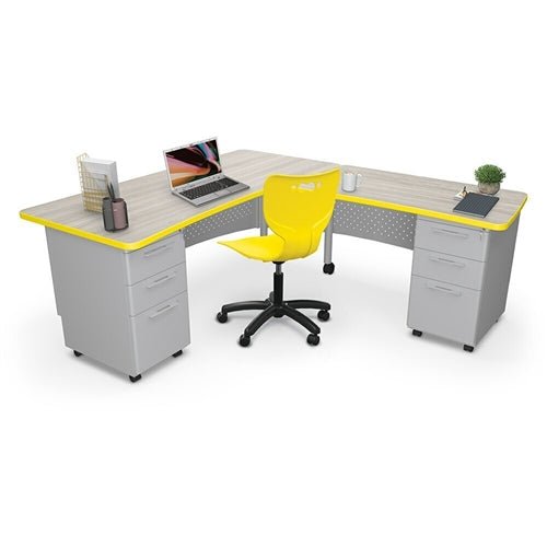 Mooreco 91782 Avid Modular L-Shaped Desk System - Return Desk 29.8"H x 60"W x 36.3"D - Left (Mooreco 91782) - SchoolOutlet