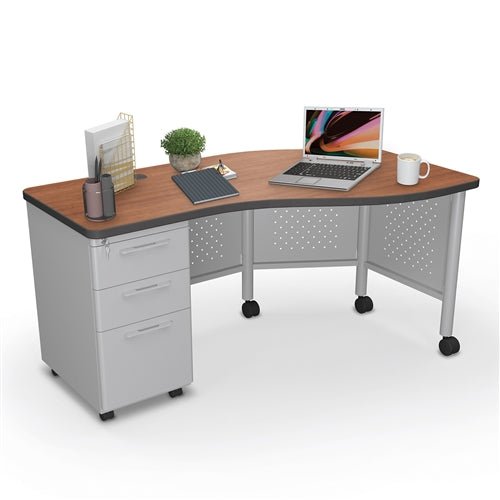 Mooreco 91786 Avid Modular Instructor Teacher's Desk 29.8"H x 60"W x 36.3"D - Left (Mooreco 91786) - SchoolOutlet