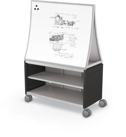 Mooreco Compass Cabinet Maxi H1 Standard Back and Side Panels, No Doors with Shelves, Casters and Ogee Board (MOR-A3A1X1D1B0)