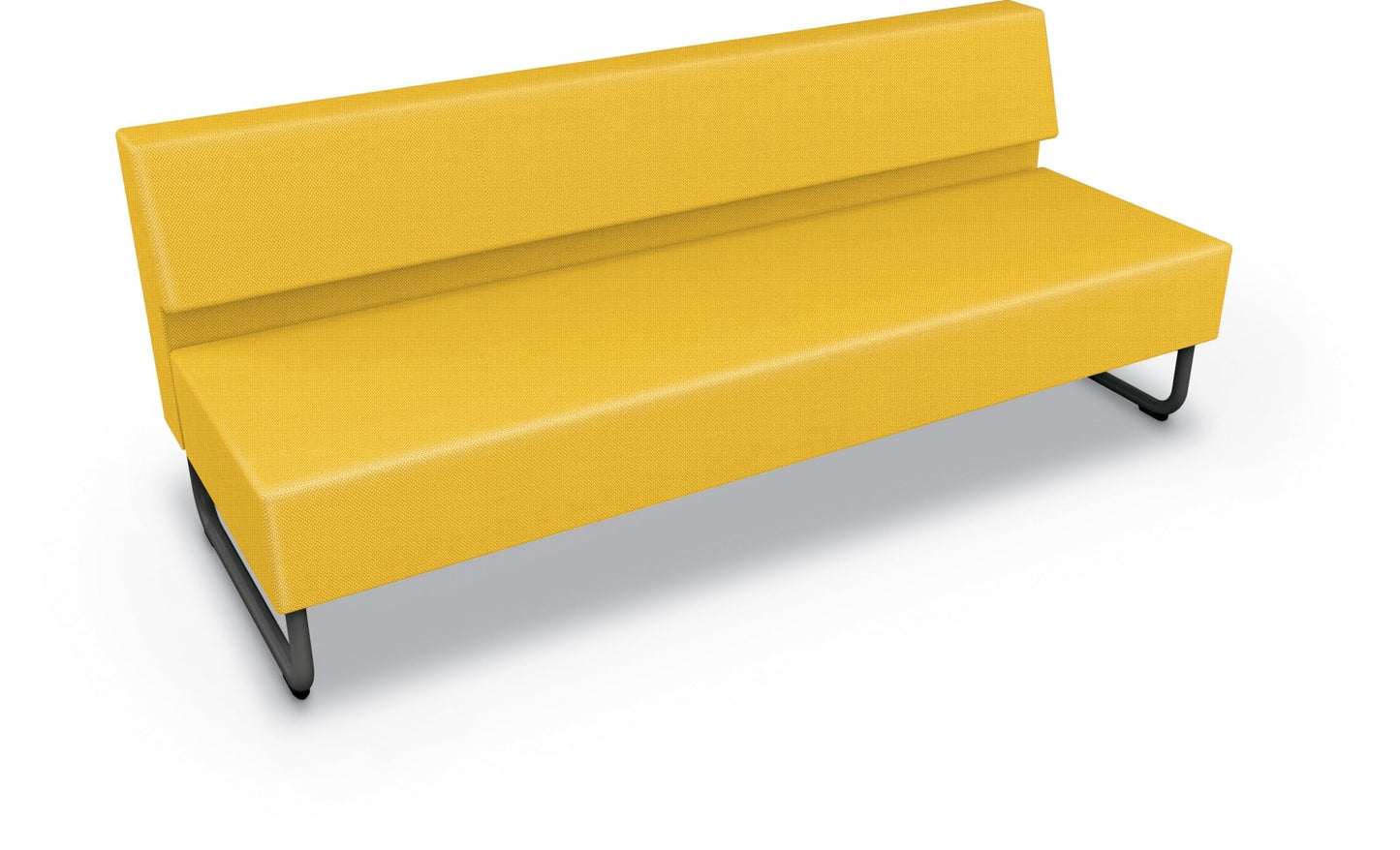 Mooreco Akt Soft Seating Lounge Sofa - Armless - Grade 02 Fabric and Powder Coated Sled Legs - SchoolOutlet