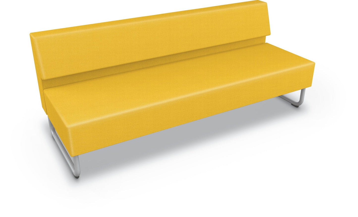 Mooreco Akt Soft Seating Lounge Sofa - Armless - Grade 02 Fabric and Powder Coated Sled Legs - SchoolOutlet