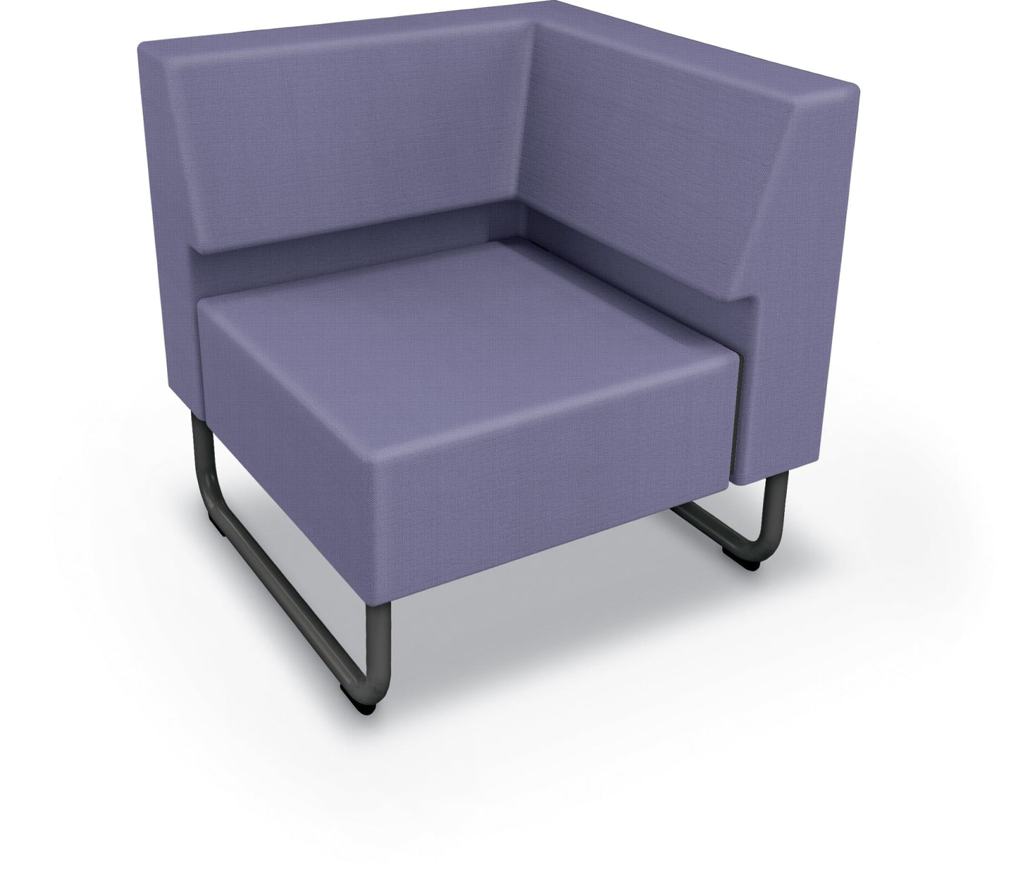 Mooreco Akt Soft Seating Lounge Corner Chair - Grade 02 Fabric and Powder Coated Sled Legs - SchoolOutlet