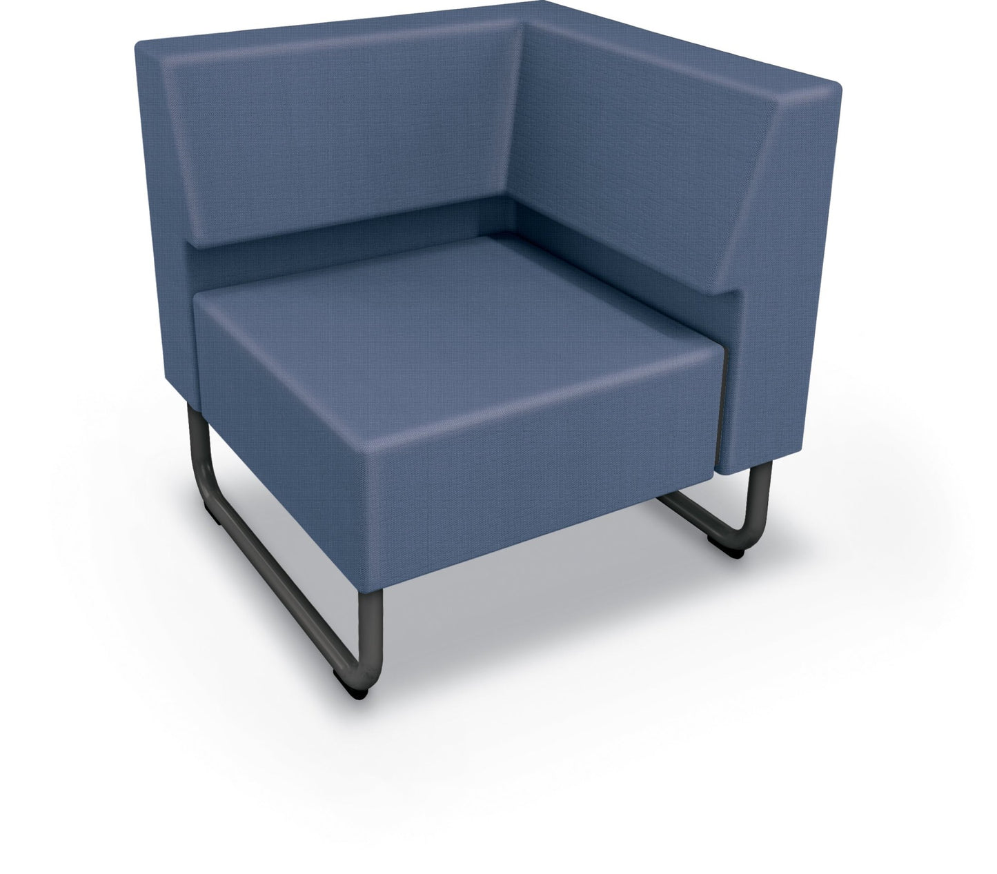 Mooreco Akt Soft Seating Lounge Corner Chair - Grade 02 Fabric and Powder Coated Sled Legs - SchoolOutlet