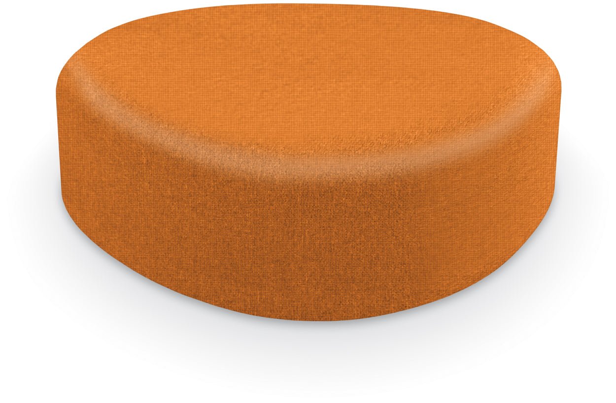 Mooreco Akt Soft Seating Lounge Large Ottoman - Grade 02 Fabric and Powder Coated Sled Legs - SchoolOutlet