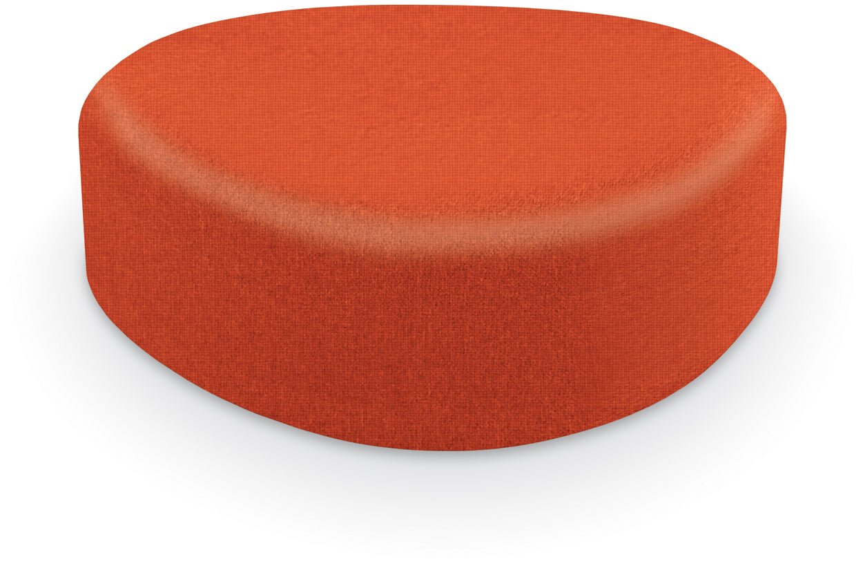 Mooreco Akt Soft Seating Lounge Large Ottoman - Grade 02 Fabric and Powder Coated Sled Legs - SchoolOutlet
