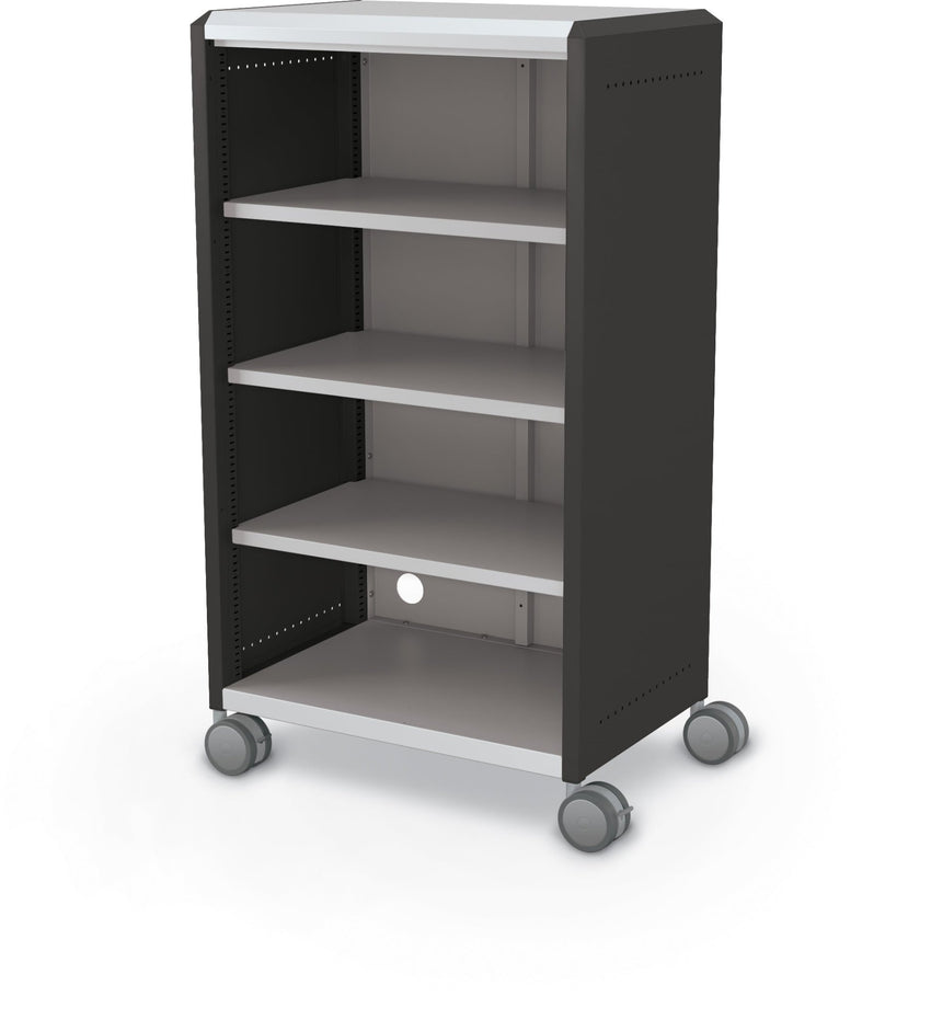 Mooreco Compass Cabinet Midi H3 Standard Back Panel and Side Panels, No Doors with Shelves and Casters (MOR-C2A1X1D1X0) - SchoolOutlet