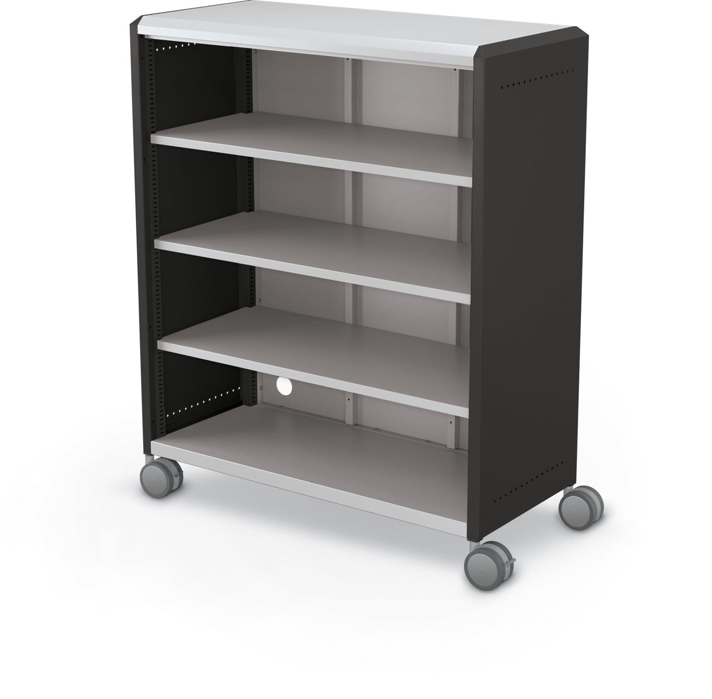 Mooreco Compass Cabinet Maxi H3 - Standard Back and Side Panels - No Doors with Shelves and Casters (MOR-C3A1X1D1X0) - SchoolOutlet