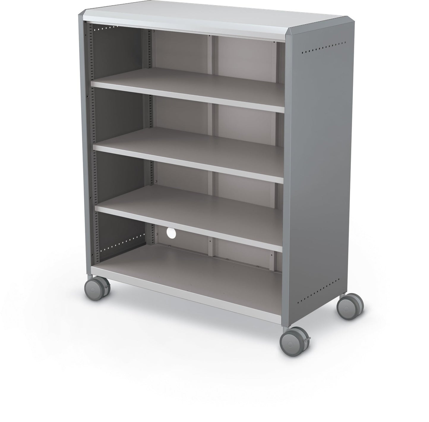 Mooreco Compass Cabinet Maxi H3 - Standard Back and Side Panels - No Doors with Shelves and Casters (MOR-C3A1X1D1X0) - SchoolOutlet