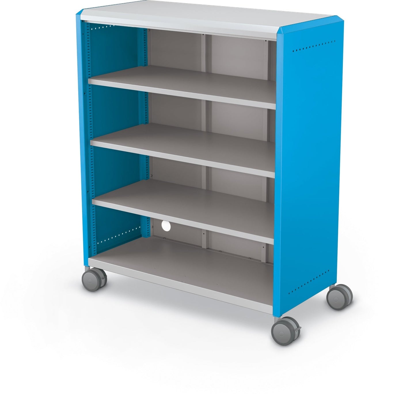 Mooreco Compass Cabinet Maxi H3 - Standard Back and Side Panels - No Doors with Shelves and Casters (MOR-C3A1X1D1X0) - SchoolOutlet
