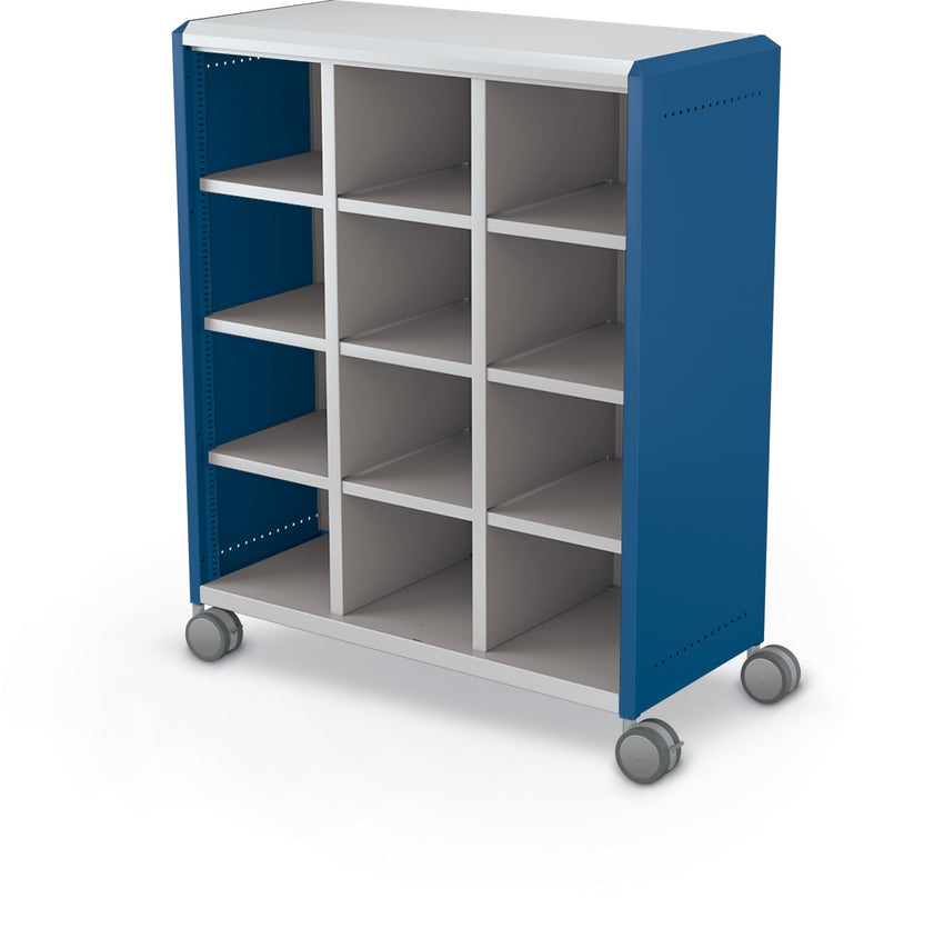 Mooreco Compass Cabinet Maxi H3 Standard Back and Side Panels, No Doors with Cubbies and Casters (MOR-C3A1X1E1X0) - SchoolOutlet