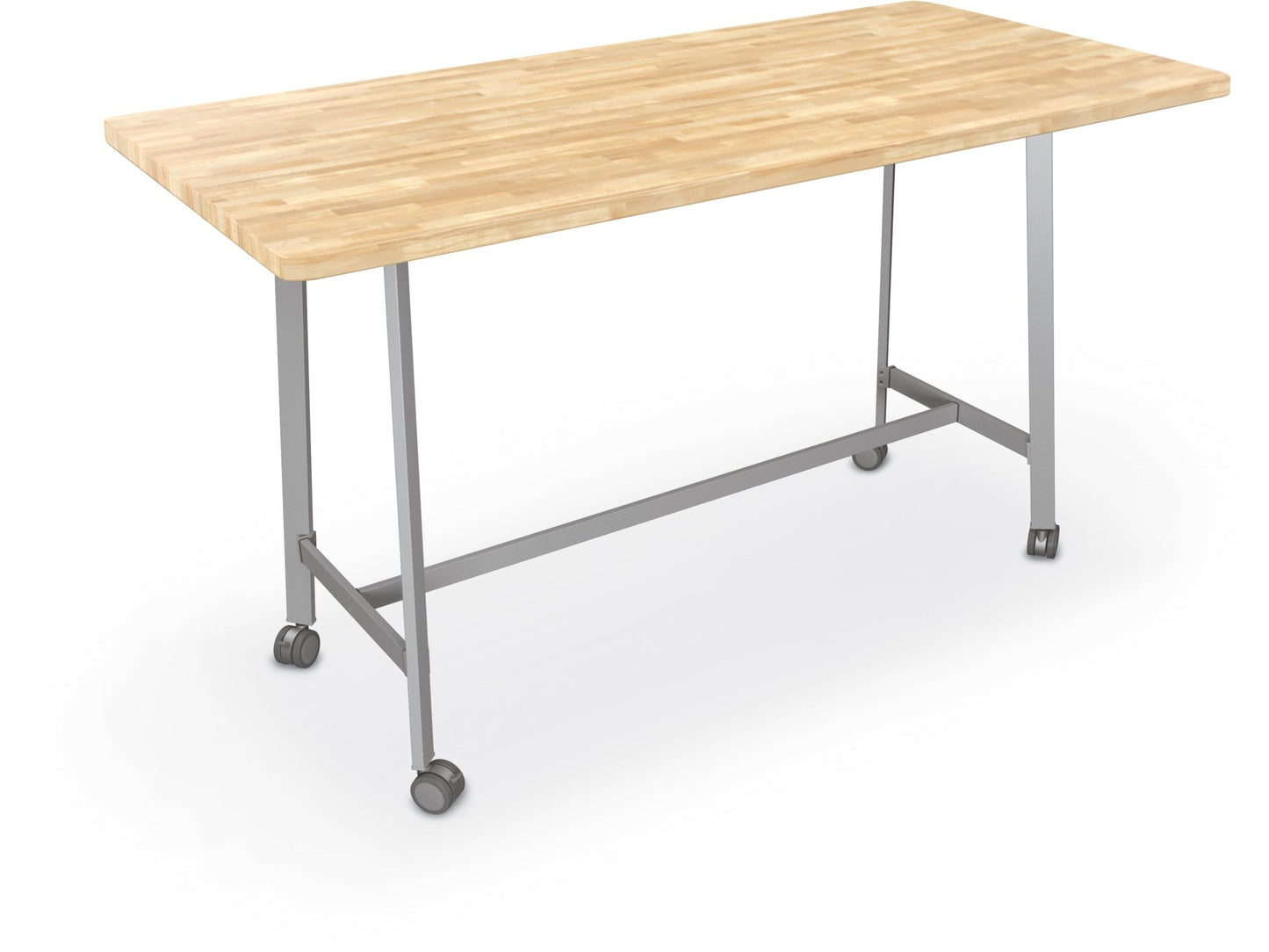 Mooreco Akt Table – 30"D x 72"W Rectangle, Laminate or Butcher Block Top, Fixed Height Available in 29"H, 36"H, or 42"H - SchoolOutlet