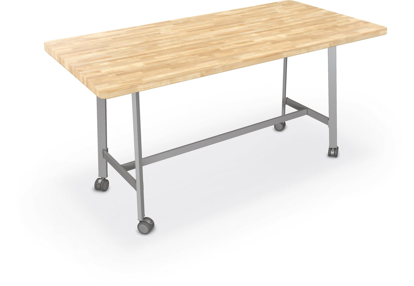 Mooreco Akt Table – 30"D x 72"W Rectangle, Laminate or Butcher Block Top, Fixed Height Available in 29"H, 36"H, or 42"H - SchoolOutlet