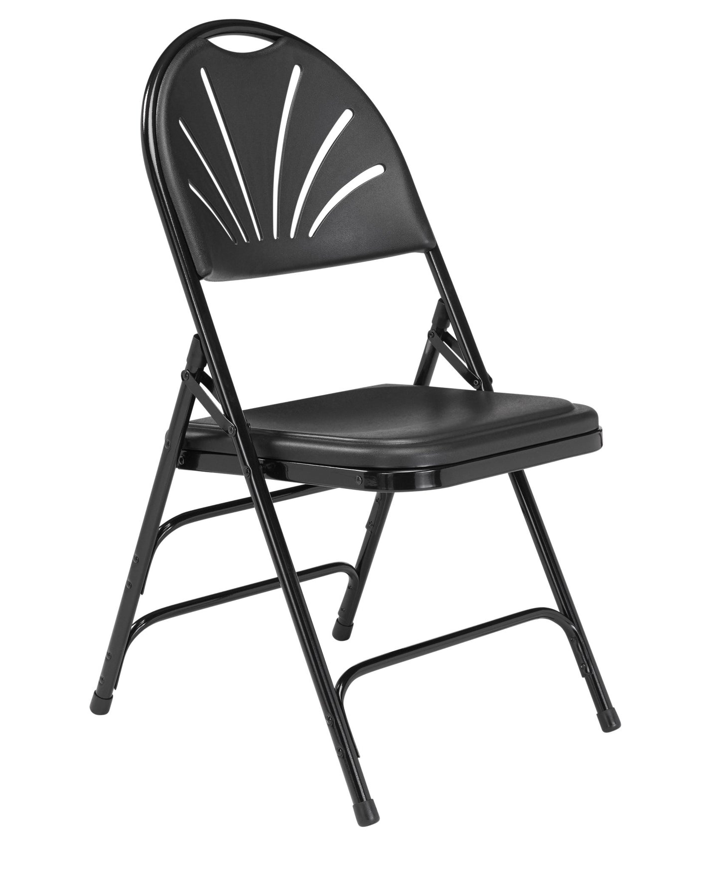 NPS 1100 Series Deluxe Polyfold Fan Back Triple Brace Double Hinge folding chair (National Public Seating NPS-1100) - SchoolOutlet