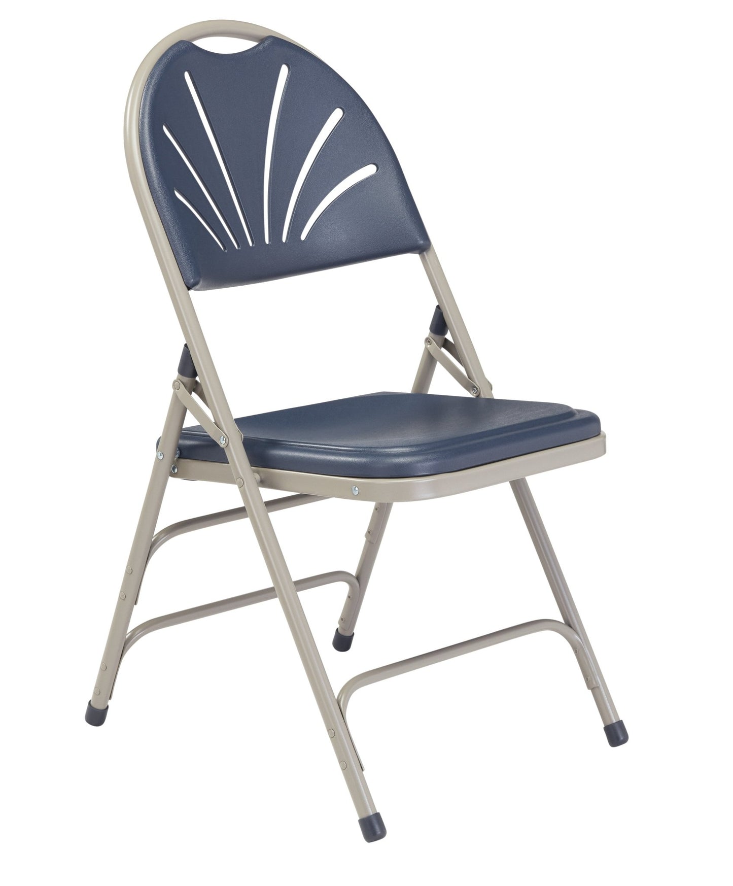 NPS 1100 Series Deluxe Polyfold Fan Back Triple Brace Double Hinge folding chair (National Public Seating NPS-1100) - SchoolOutlet