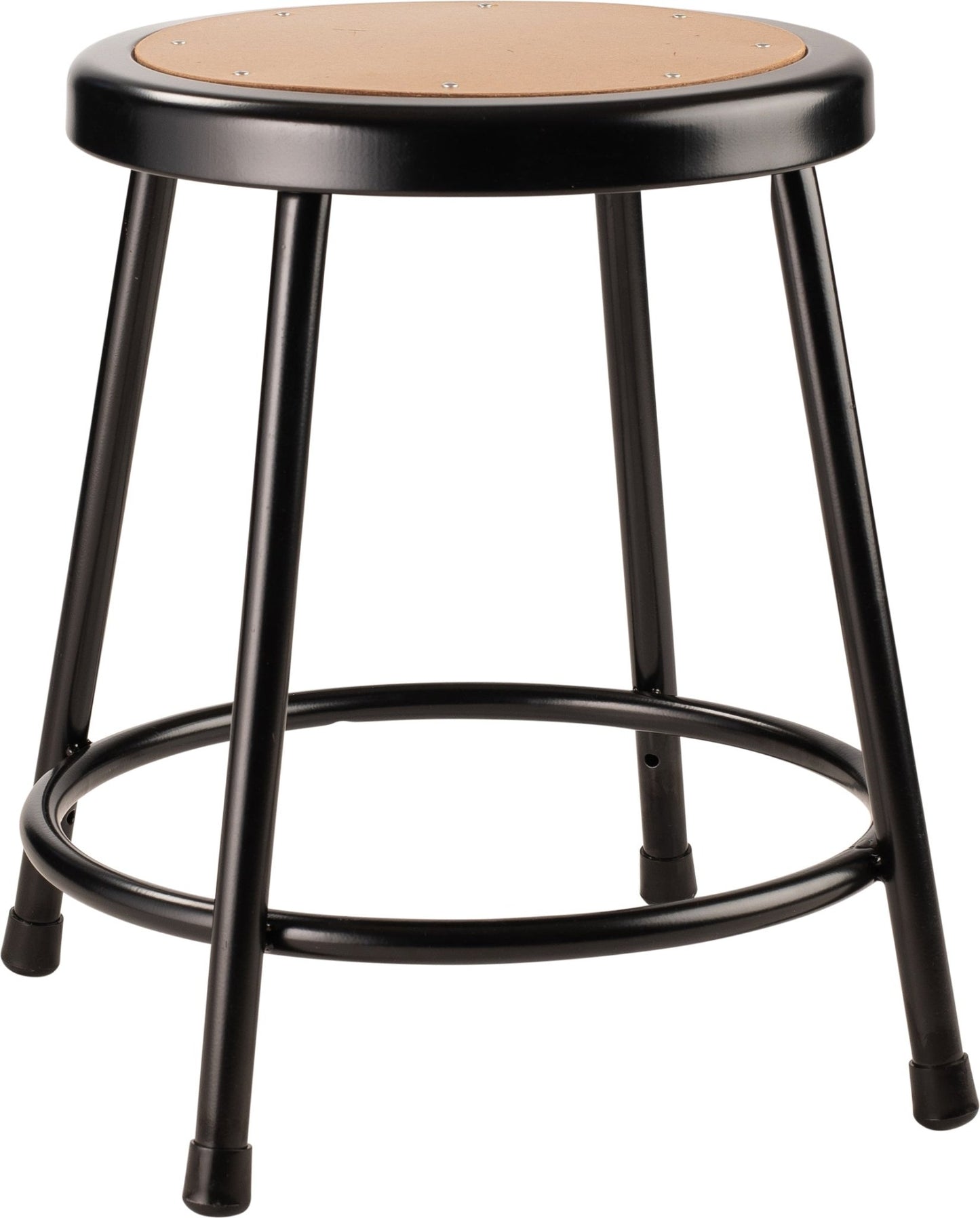 NPS 18" H Heavy Duty Steel Stool with Hardboard Seat (National Public Seating NPS-6218) - SchoolOutlet