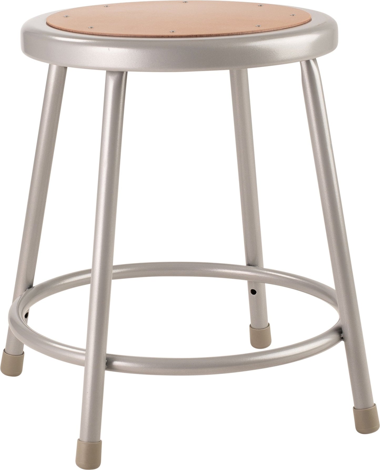 NPS 18" H Heavy Duty Steel Stool with Hardboard Seat (National Public Seating NPS-6218) - SchoolOutlet