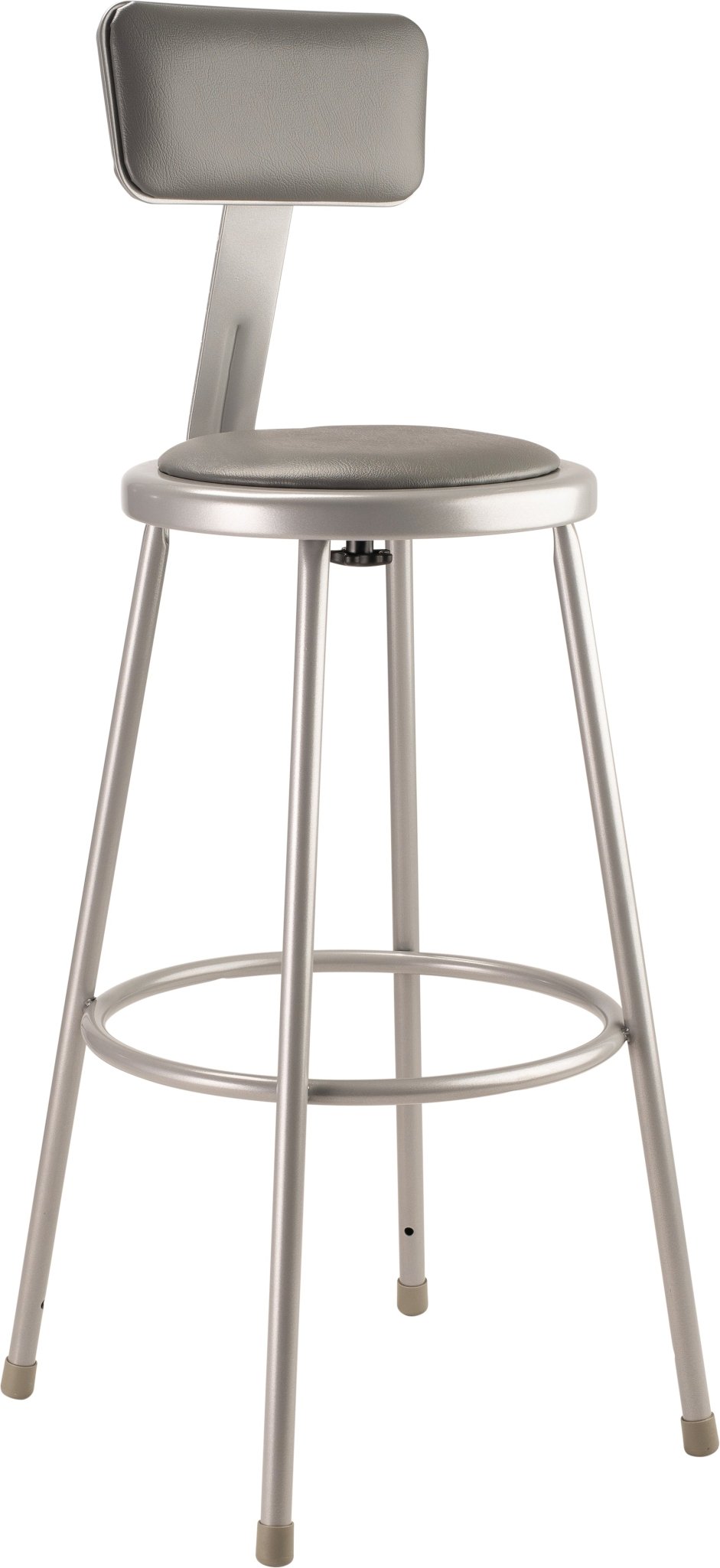 NPS 30" H Stool with Padded Seat and Backrest (National Public Seating NPS-6430B) - SchoolOutlet