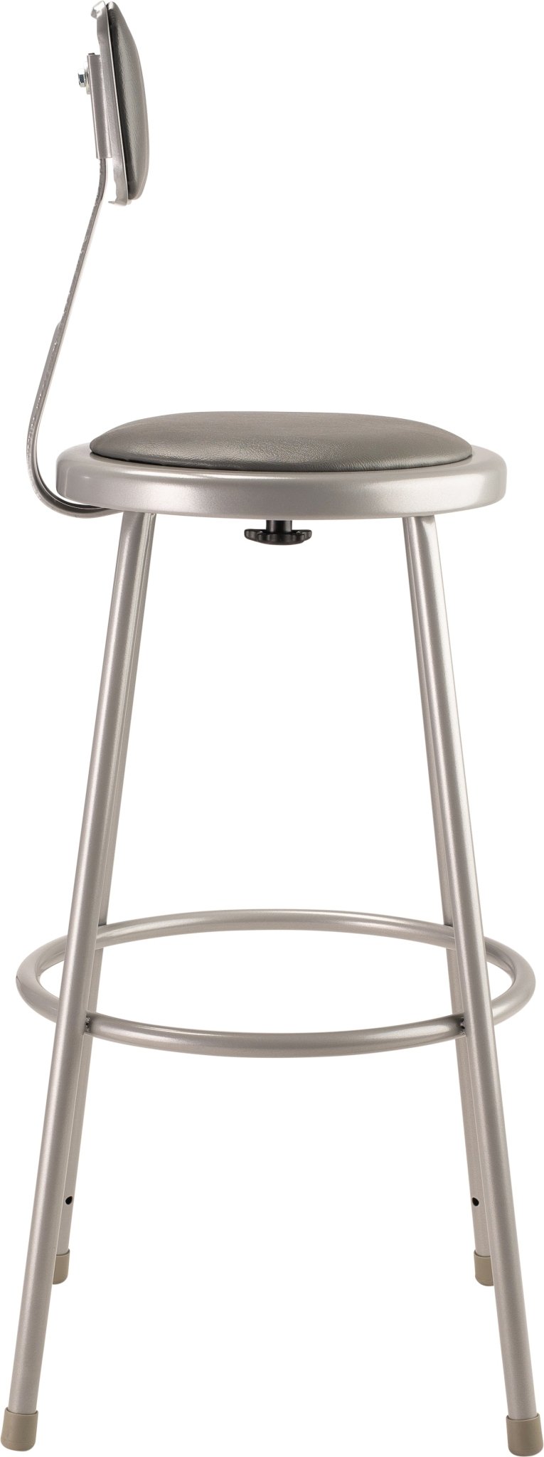 NPS 30" H Stool with Padded Seat and Backrest (National Public Seating NPS-6430B) - SchoolOutlet