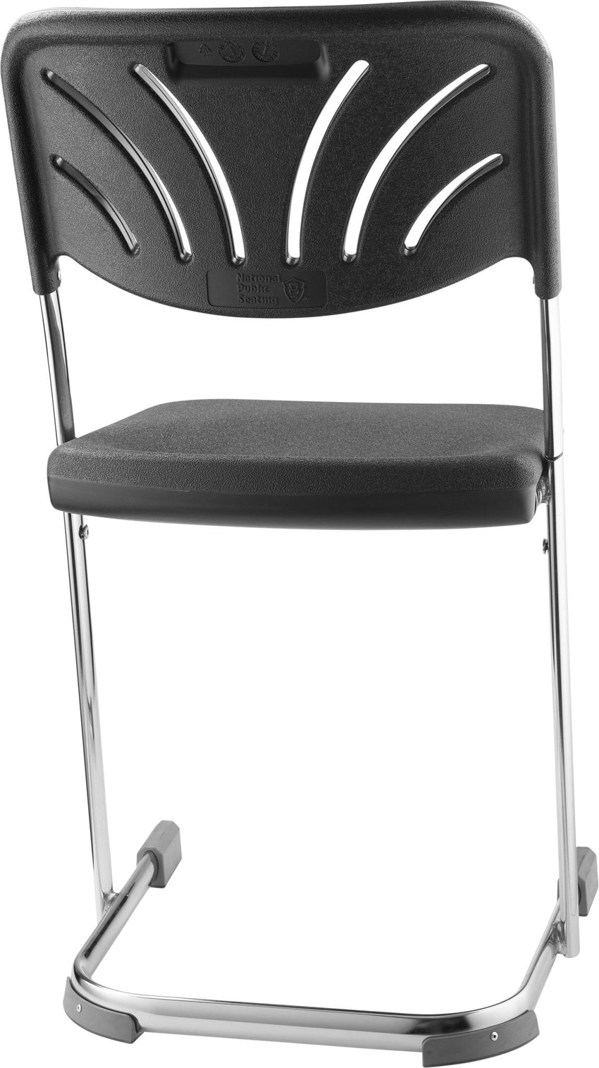 NPS Elephant Z-stool 18" H Stool with Blow Molded Seat and Backrest for Science Labs, Classrooms, Industrial Shops (National Public Seating NPS-6618B) - SchoolOutlet