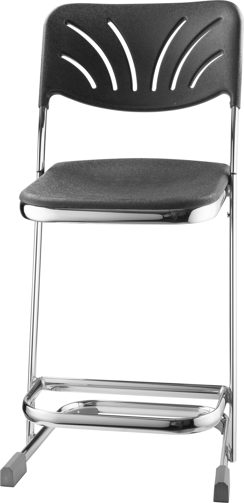 NPS Elephant Z-stool 22" H Stool with Blow Molded Seat and Backrest (National Public Seating NPS-6622B) - SchoolOutlet