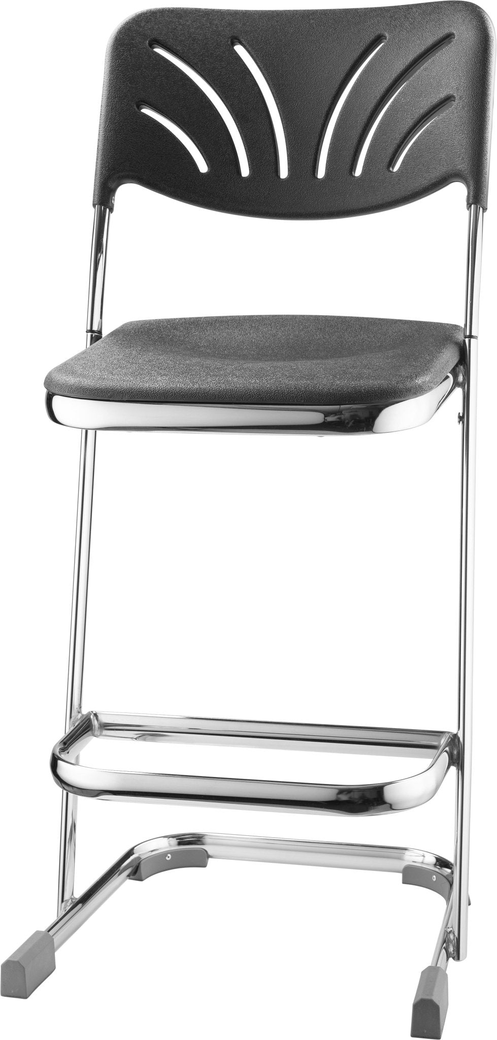 NPS Elephant Z-stool 24" H Stool with Blow Molded Seat and Backrest (National Public Seating NPS-6624B) - SchoolOutlet