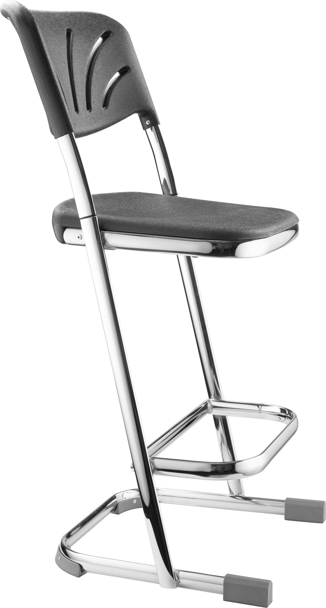 NPS Elephant Z-stool 24" H Stool with Blow Molded Seat and Backrest (National Public Seating NPS-6624B) - SchoolOutlet