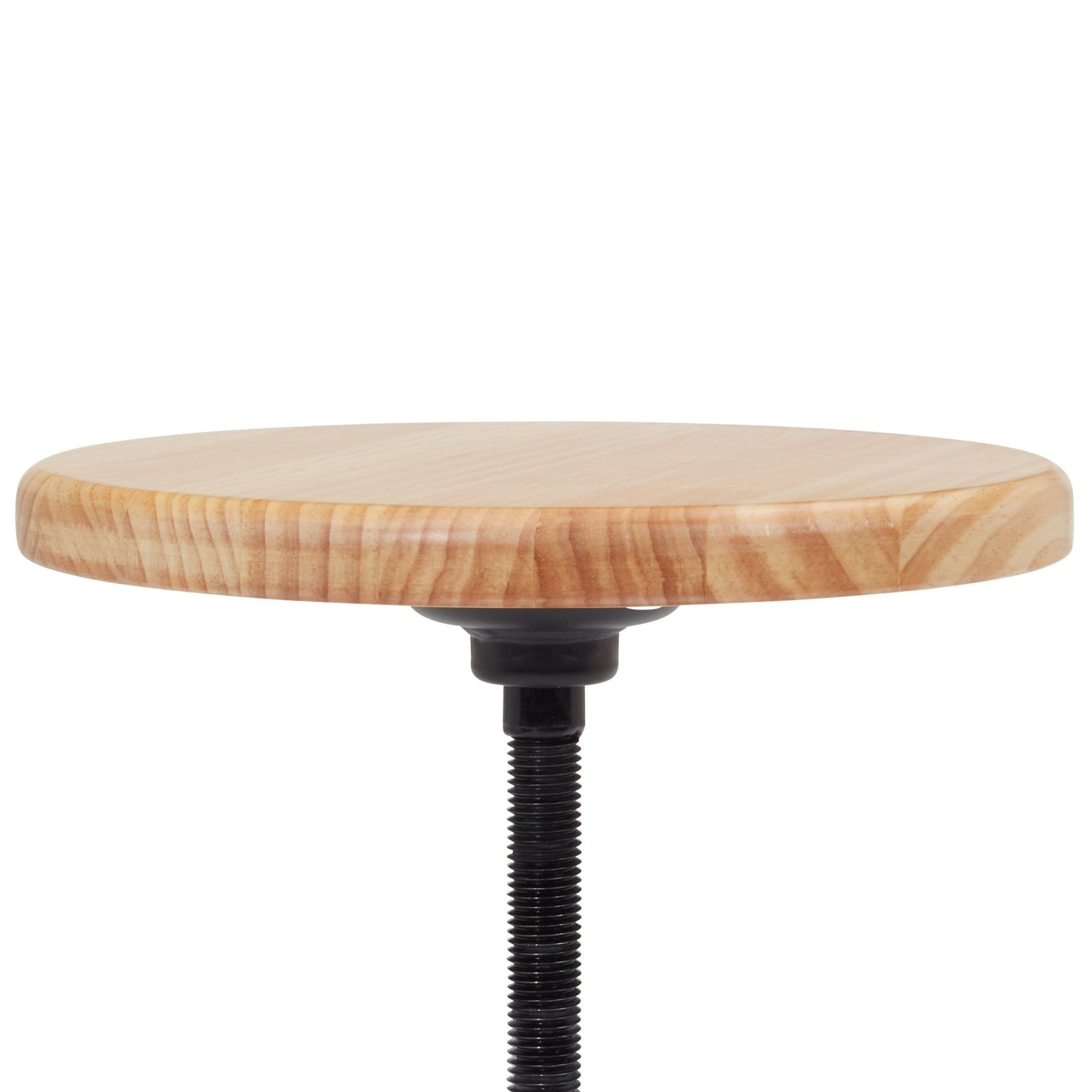 NPS 6800 Series 19" - 25" Height Adjustable Swivel Stool, Wooden Seat (National Public Seating NPS-6800W) - SchoolOutlet