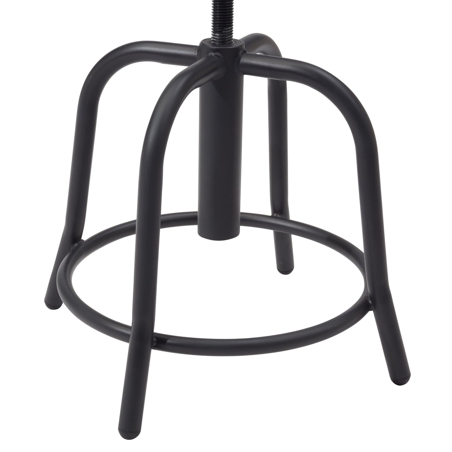 NPS 6800 Series 19" - 25" Height Adjustable Swivel Stool, Wooden Seat (National Public Seating NPS-6800W) - SchoolOutlet