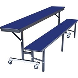 NPS 6' Mobile Convertible Bench Unit - 72"L x 29"W (National Public Seating NPS-CBG72) - SchoolOutlet