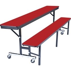 NPS 6' Mobile Convertible Bench Unit - 72"L x 29"W (National Public Seating NPS-CBG72) - SchoolOutlet