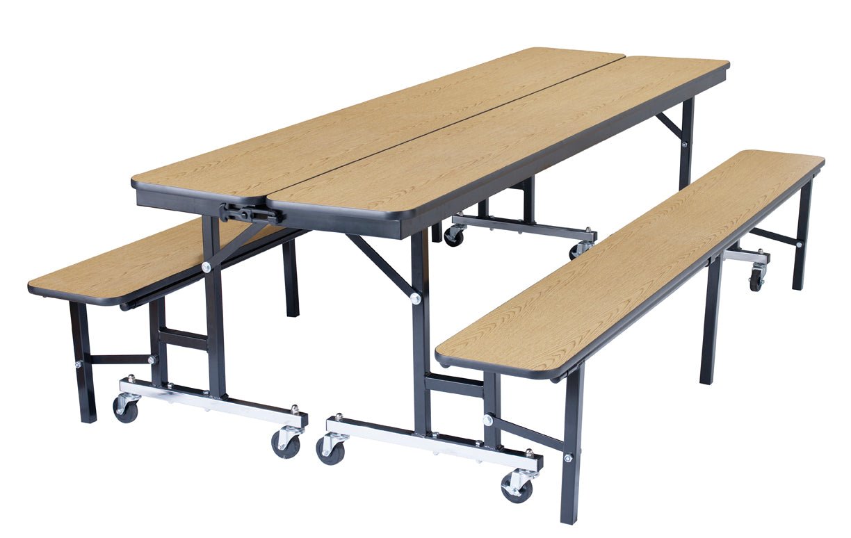 NPS 7' Mobile Convertible Bench Unit - 84"L x 29"W (National Public Seating NPS-CBG84) - SchoolOutlet