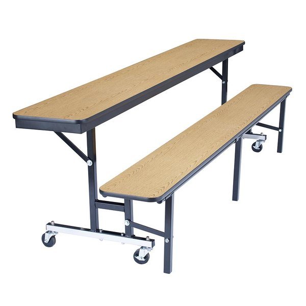 NPS 7' Mobile Convertible Bench Unit - 84"L x 29"W (National Public Seating NPS-CBG84) - SchoolOutlet