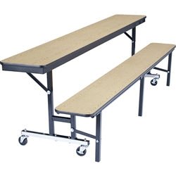 NPS 8' Mobile Convertible Bench Unit - 96"L x 29"W (National Public Seating NPS-CBG96) - SchoolOutlet