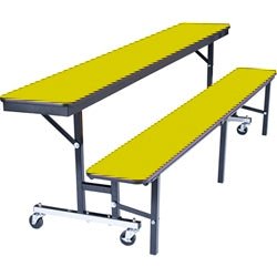 NPS 8' Mobile Convertible Bench Unit - 96"L x 29"W (National Public Seating NPS-CBG96) - SchoolOutlet