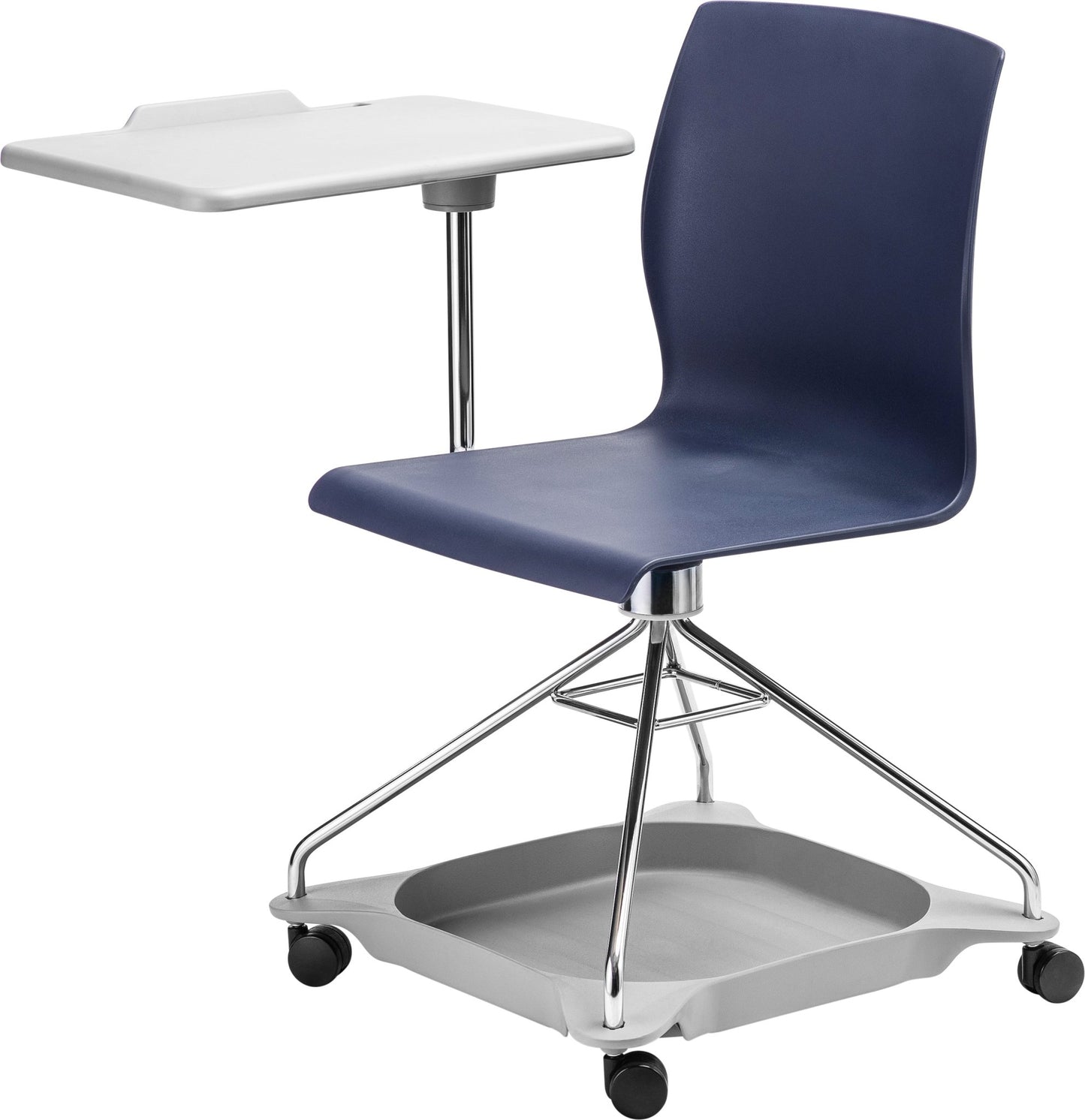 NPS GO Series Tablet Arm Student Desk with Wheels with Swivel Chair for Classrooms (National Public Seating NPS-COGO) - SchoolOutlet