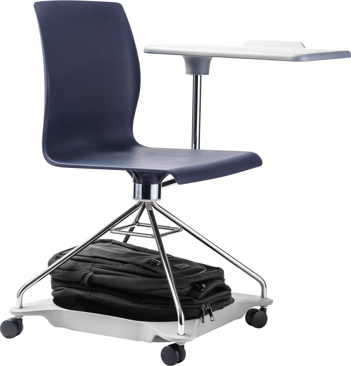 NPS GO Series Tablet Arm Student Desk with Wheels with Swivel Chair for Classrooms (National Public Seating NPS-COGO) - SchoolOutlet