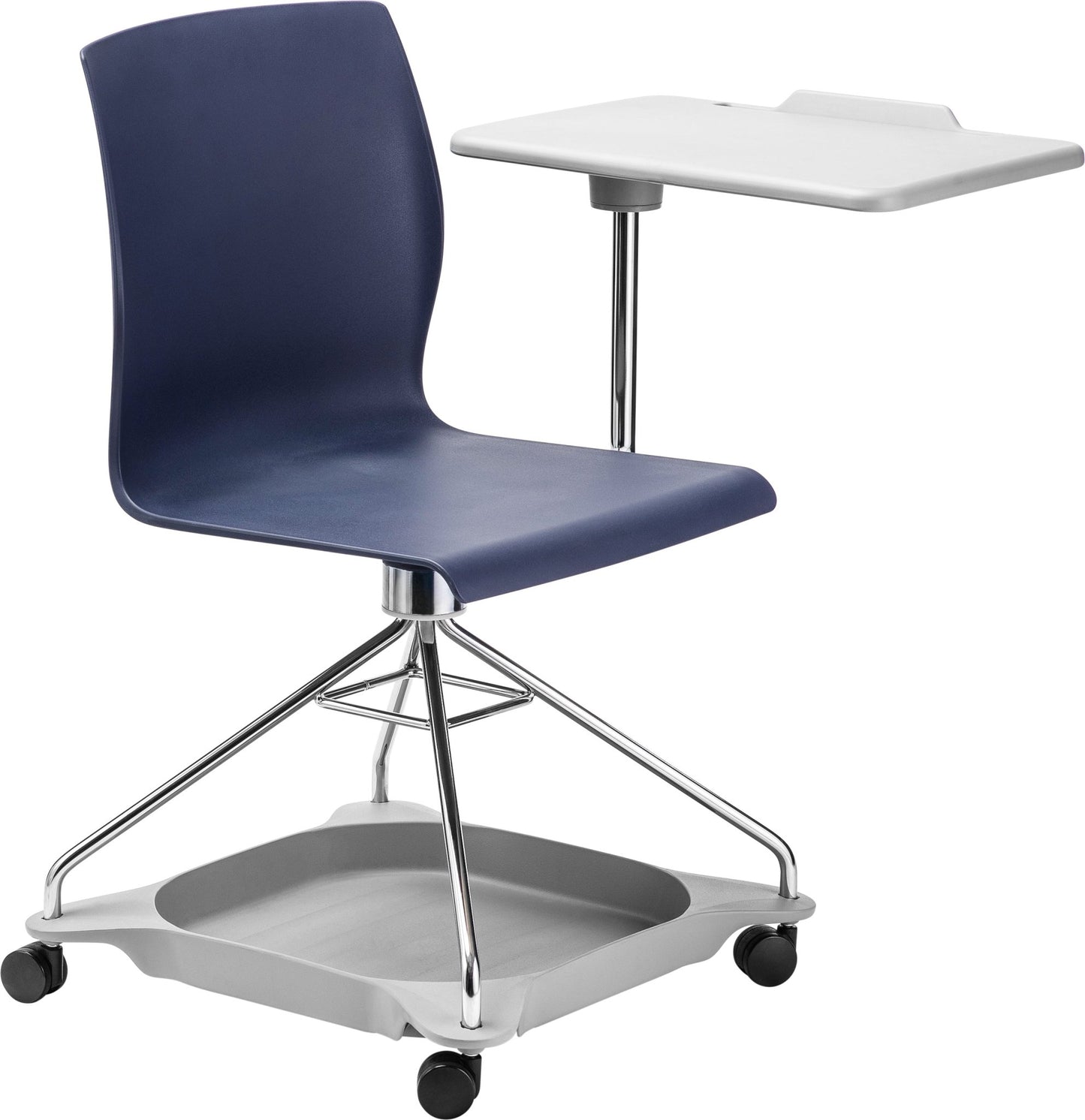 NPS GO Series Tablet Arm Student Desk with Wheels with Swivel Chair for Classrooms (National Public Seating NPS-COGO) - SchoolOutlet